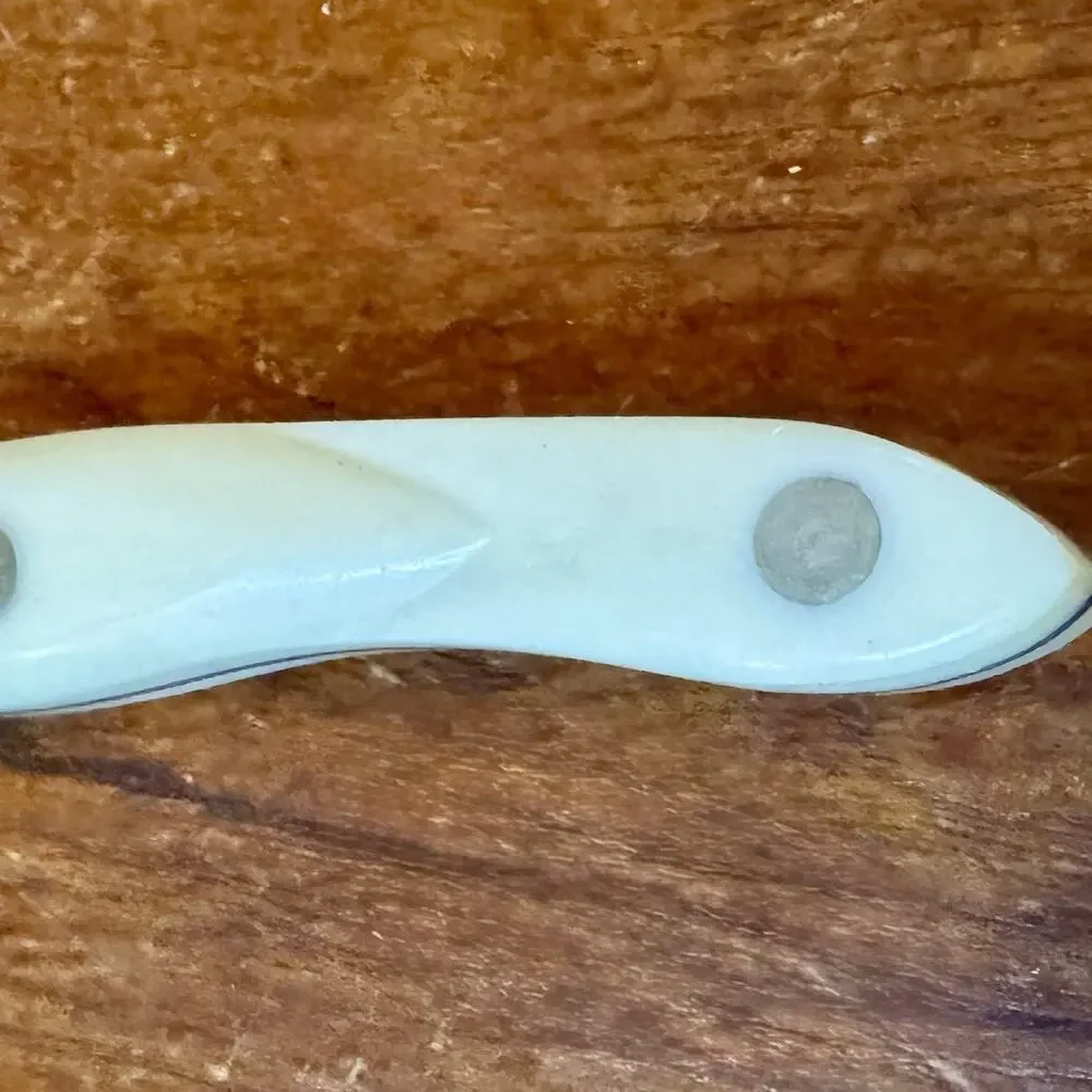 Cutco #1721 KQ Trimmer Knife Serrated Double D Edge Pearl White Handle USA